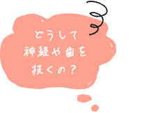 どうして神経や歯を抜くの?